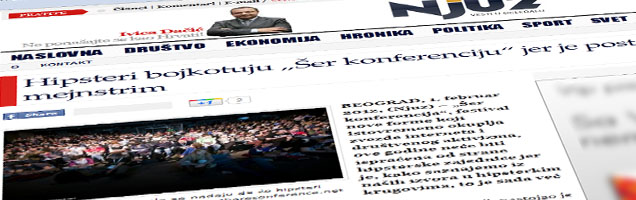 "Hipsteri bojkotuju „Šer konferenciju“ jer je postala mejnstrim"
